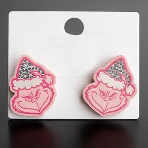 Pink Grinch Earrings